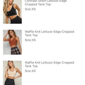 Waffle knit crop top bundle